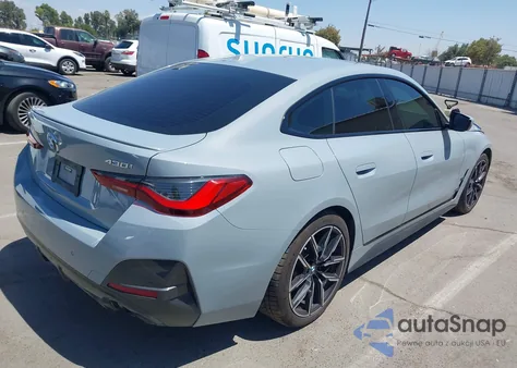 2022 BMW 430I Gran Coupe z USA, uszkodzony, nr VIN WBA63AV02NFM78258